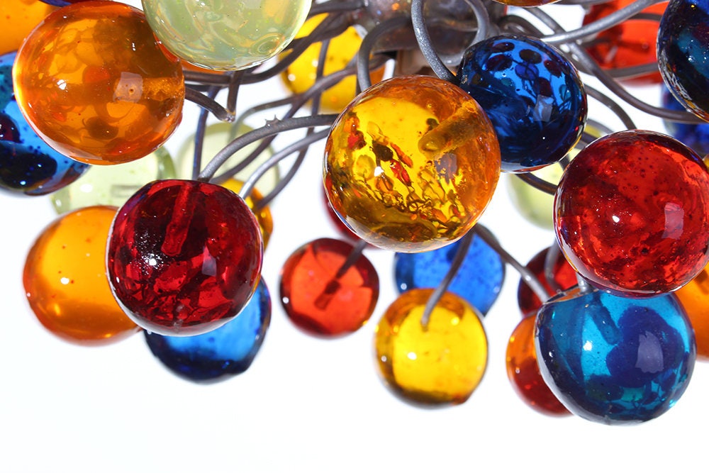 kitchen pendant lighting with Rainbow color bubbles