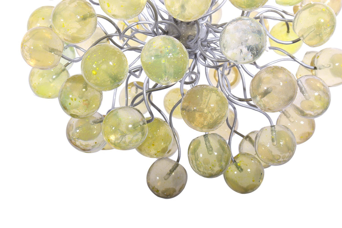 Pendant lighting with Lemon Green bubbles Light Fixture chandelier for hall, bathroom, bedroom or children place.