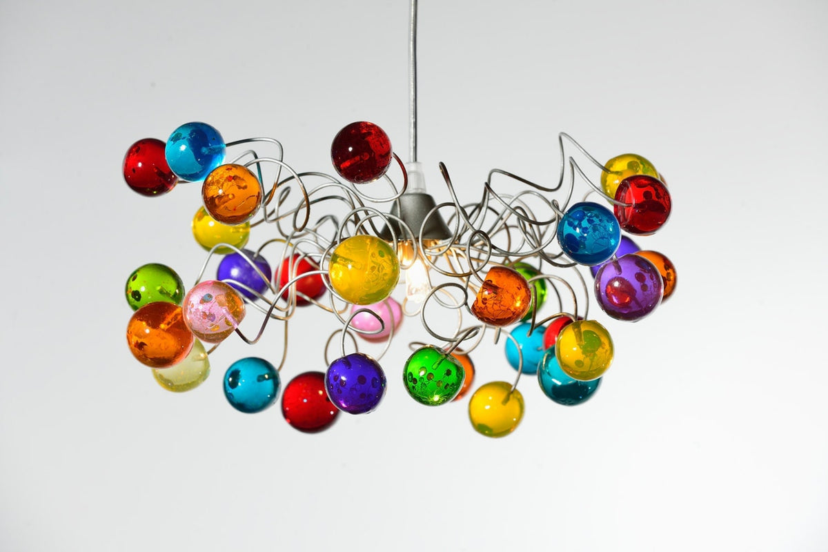 Modern Lighting with colorful bubbles Ceiling pendant lights fixture for girls bedroom, toilet or bath.