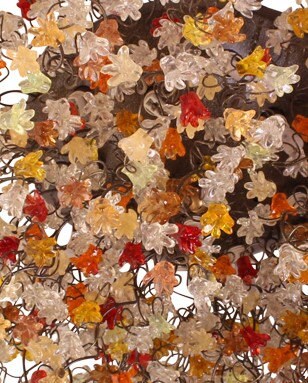 Flush mount elegant ceiling light with warm color flowers for kitchen, living room or Dining Room.