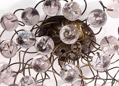 Ceiling mount light with Clear Transparent bubbles for bathroom, hall entrance or room.