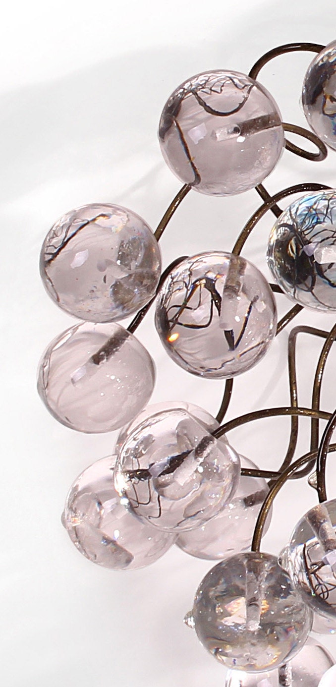 Ceiling mount light with Clear Transparent bubbles for bathroom, hall entrance or room.