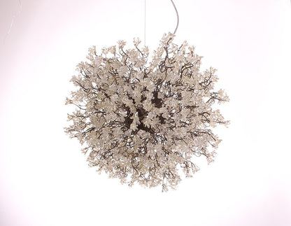 Hanging chandeliers with Clear jumping flowers for Dining Room , living room, office or bedroom.