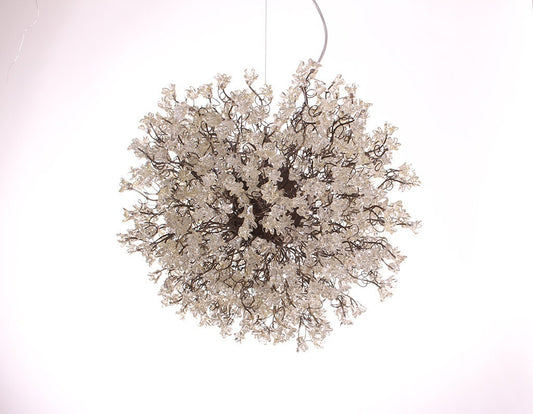 Hanging chandeliers with Clear jumping flowers for Dining Room , living room, office or bedroom.