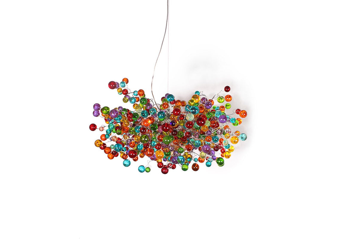 Large Contemporary Rainbow Bubbles Hanging Lamp