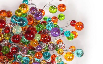 Large Contemporary Rainbow Bubbles Hanging Lamp