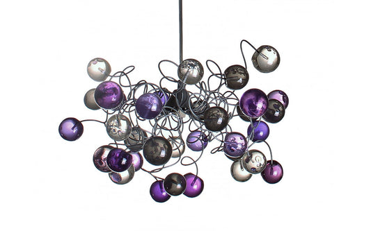 Ceiling Lamp bubbles with Purple, Gray and clear color bubbles for children room, hall, bathroom.