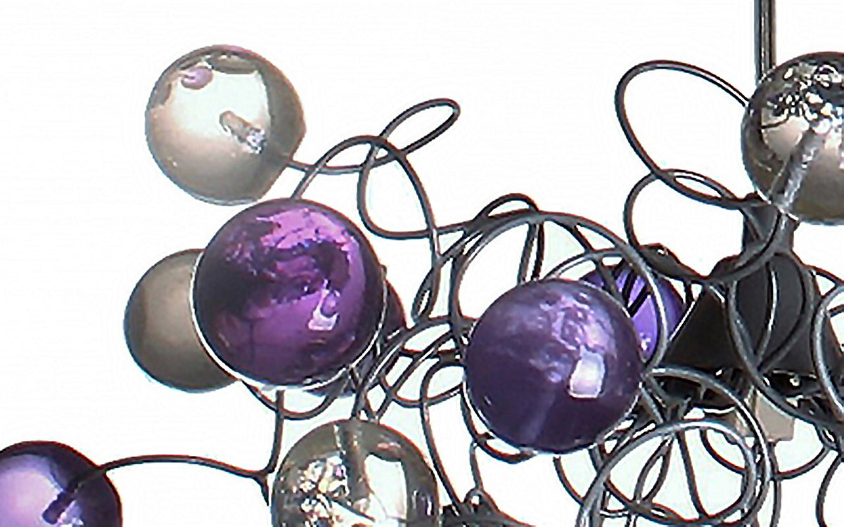 Ceiling Lamp bubbles with Purple, Gray and clear color bubbles for children room, hall, bathroom.