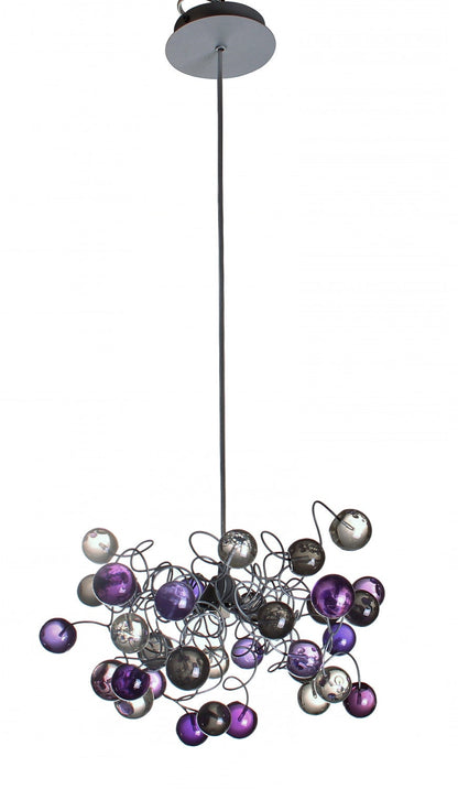 Ceiling Lamp bubbles with Purple, Gray and clear color bubbles for children room, hall, bathroom.