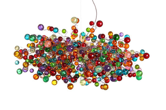 Large Contemporary Rainbow Bubbles Hanging Lamp