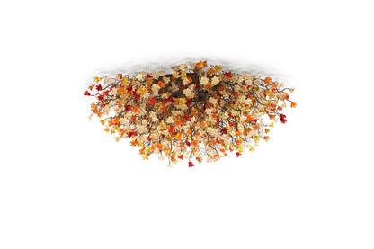 Flush mount elegant ceiling light with warm color flowers for kitchen, living room or Dining Room.