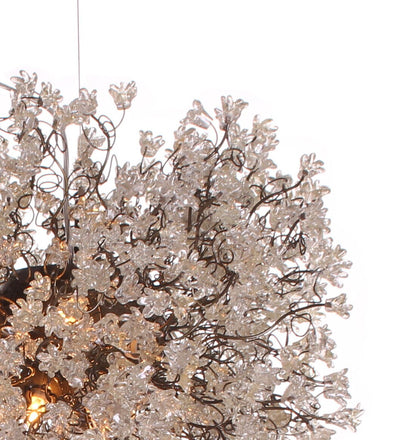 Hanging chandeliers with Clear jumping flowers for Dining Room , living room, office or bedroom.
