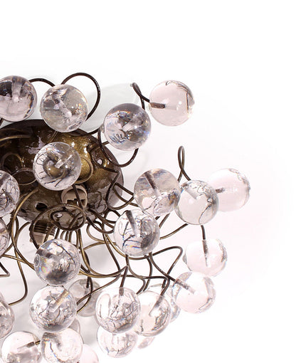 Ceiling mount light with Clear Transparent bubbles for bathroom, hall entrance or room.