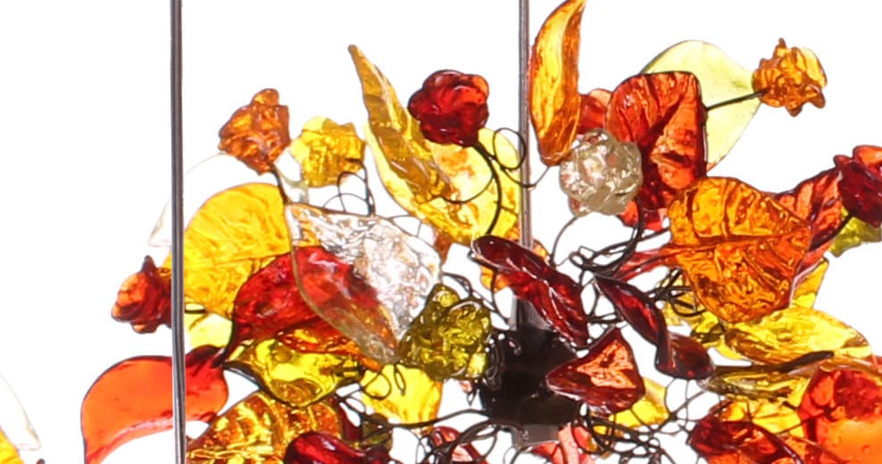 Warm Floral Resin Multi Pendant Light: Kitchen Island Dining Room Bronze Chandelier