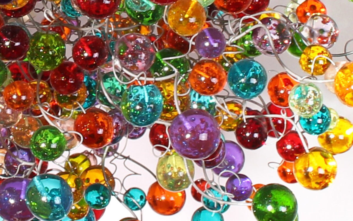 Large Contemporary Rainbow Bubbles Hanging Lamp