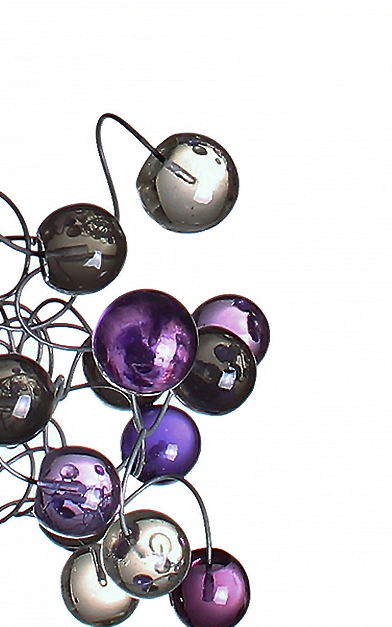 Ceiling Lamp bubbles with Purple, Gray and clear color bubbles for children room, hall, bathroom.