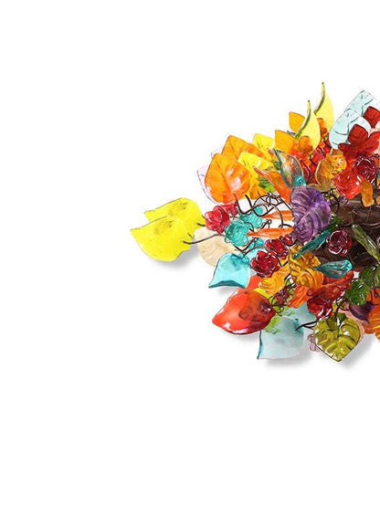 Modern wall sconce with Rainbow flowers and leaves for hall living room, toilet