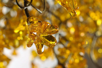 Chandelier with yellow flowers for Dining Room, living room