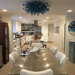 Cobalt blue Hanging chandeliers. light fixture with blue bubbles for Dining Room