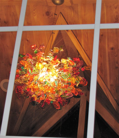 Lighting Colorful flowers and leaves Hanging Chandeliers for Dining Room