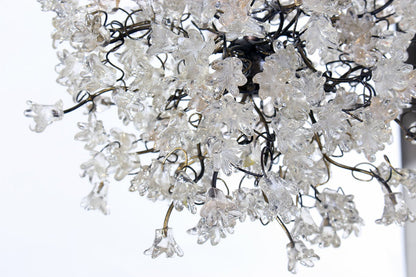 Clear Pendant Light, light fixture with Transparent flowers Pendant Lighting ,bedside lamp.