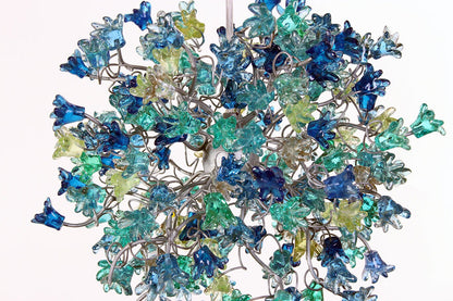 Hand made Hanging pendant Lighting with sea color flowers