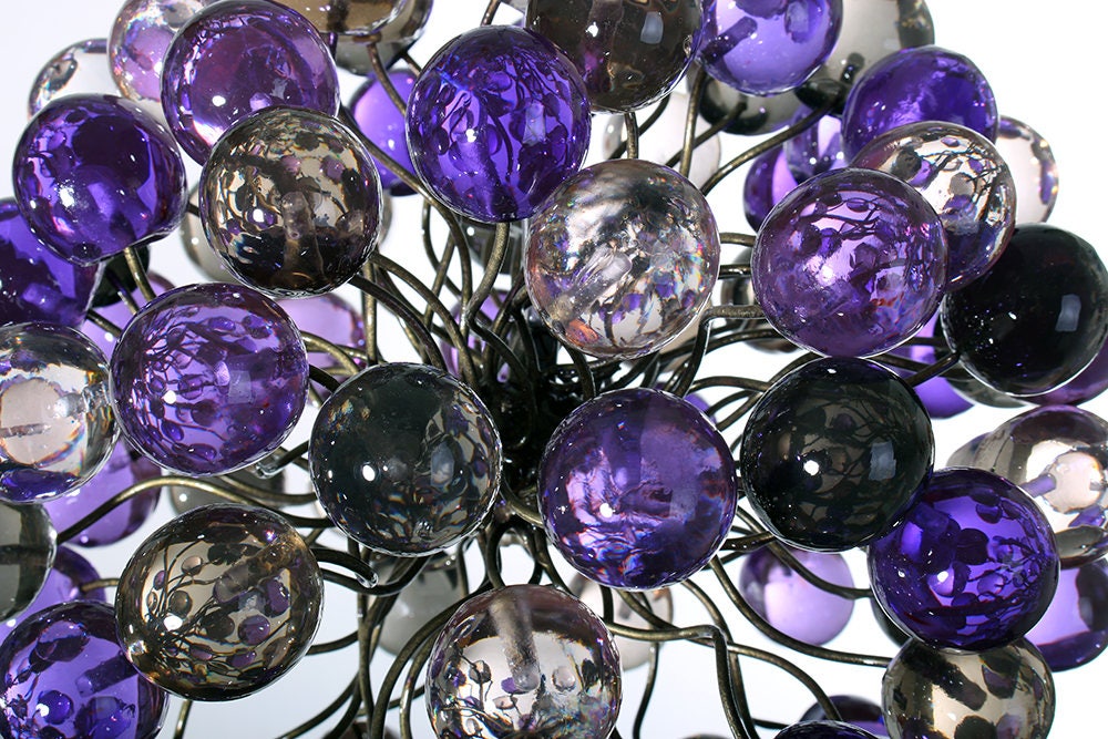 Pendant Light, island lighting fixtures with bubbles at Purple and Gray color.
