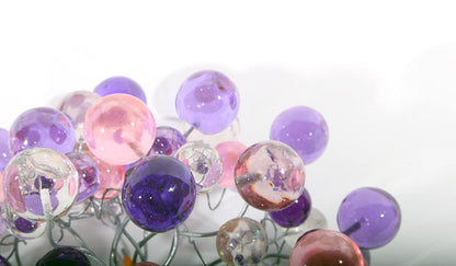 Flush mount Ceiling light, Ceiling mount light with purple and pink bubbles for children room, hall entrance or room.purple color lighting
