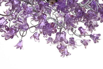 Hanging Pendant light with Violet jumping flowers for hall, bedroom,a unique pendant light