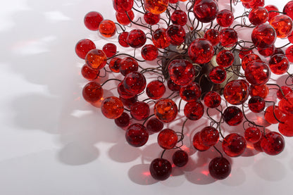 Flush mount ceiling light with Red Wine bubbles for entryway, bedroom, living room or toilet.