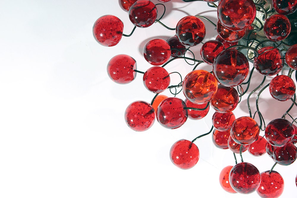 Flush mount ceiling light with Red Wine bubbles for entryway, bedroom, living room or toilet.