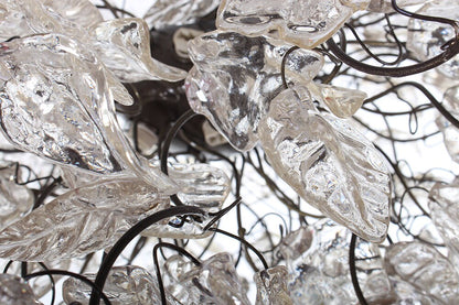 Clear Resin Flower Chandelier: Elegant Dining Room Lighting