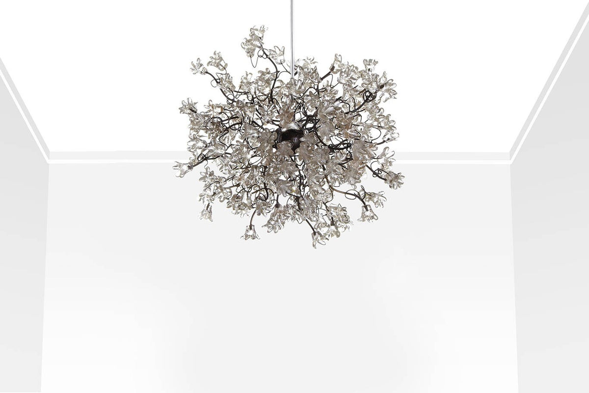 Clear Pendant Light, light fixture with Transparent flowers Pendant Lighting ,bedside lamp.
