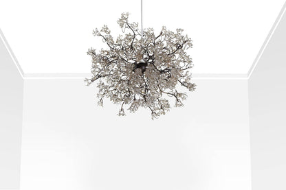 Clear Pendant Light, light fixture with Transparent flowers Pendant Lighting ,bedside lamp.