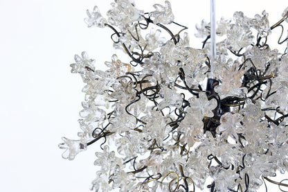 Clear Pendant Light, light fixture with Transparent flowers Pendant Lighting ,bedside lamp.