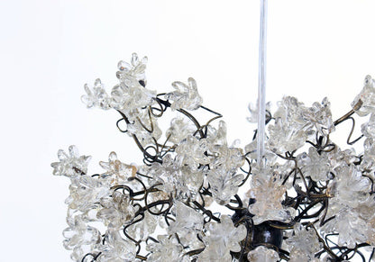 Clear Pendant Light, light fixture with Transparent flowers Pendant Lighting ,bedside lamp.