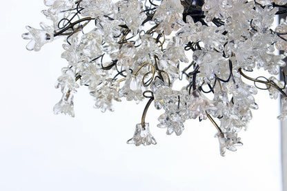 Clear Pendant Light, light fixture with Transparent flowers Pendant Lighting ,bedside lamp.