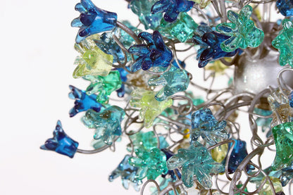 Hand made Hanging pendant Lighting with sea color flowers