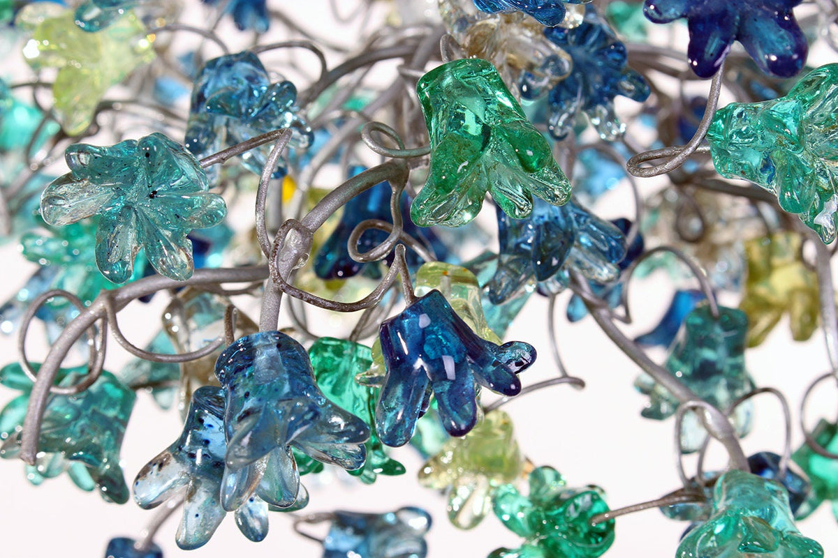 Hand made Hanging pendant Lighting with sea color flowers