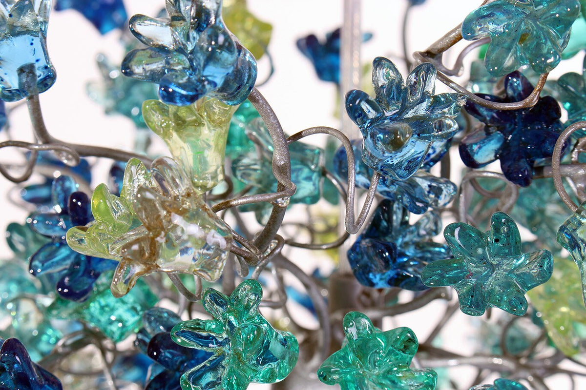Hand made Hanging pendant Lighting with sea color flowers