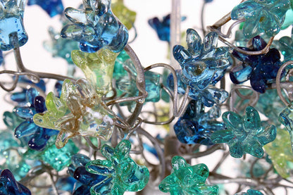 Hand made Hanging pendant Lighting with sea color flowers