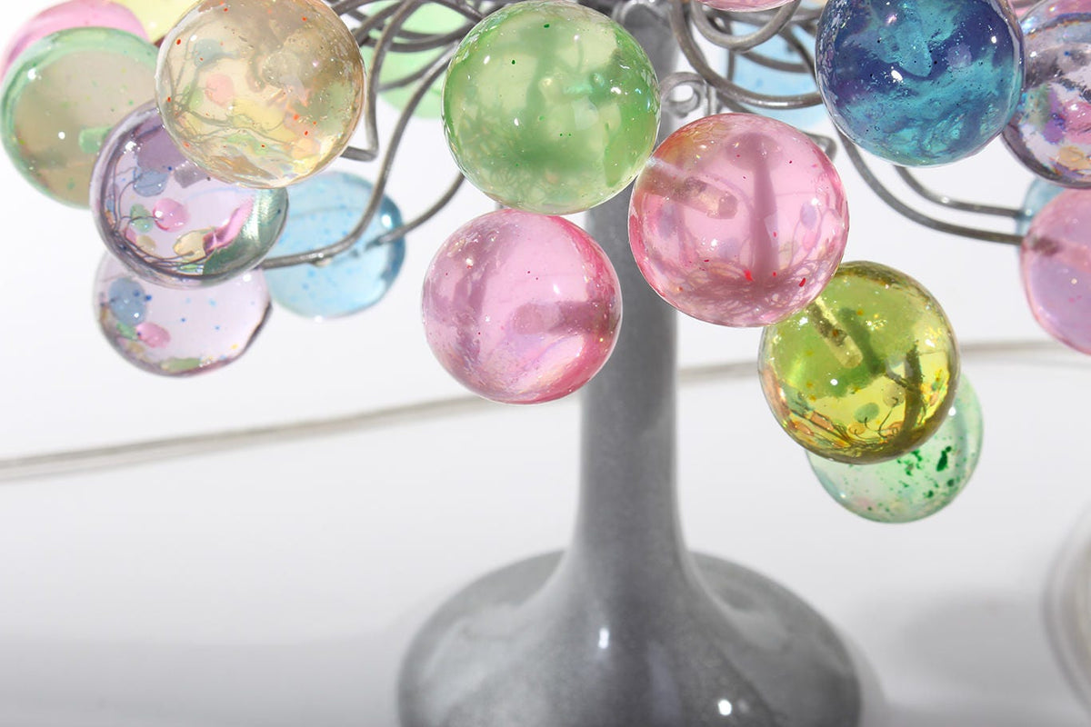 Bedside Lamp, modern Table lamp with pastel color bubbles, unique table lamp, colorful bubbles light for desk or bedside table.