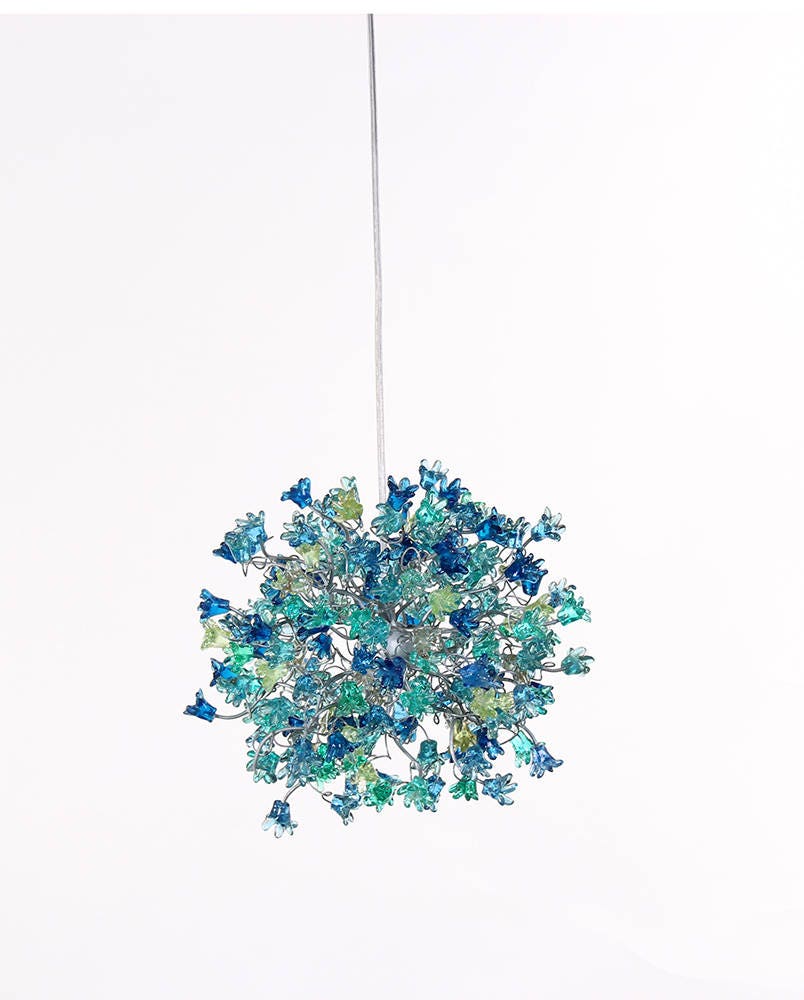 Hand made Hanging pendant Lighting with sea color flowers