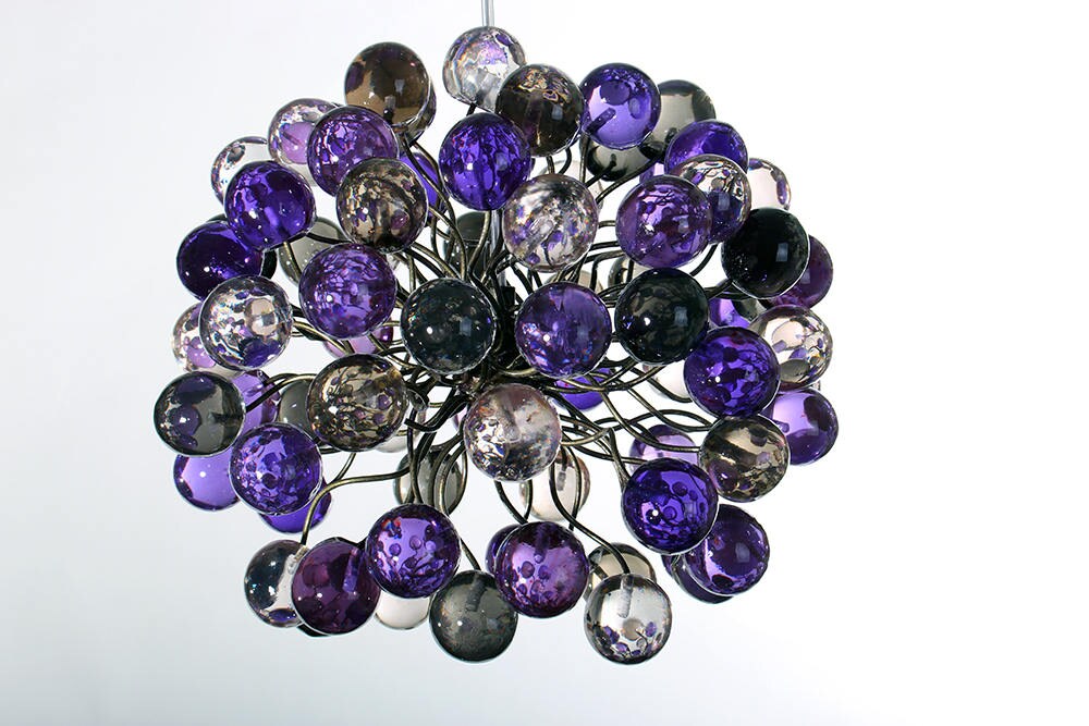 Pendant Light, island lighting fixtures with bubbles at Purple and Gray color.