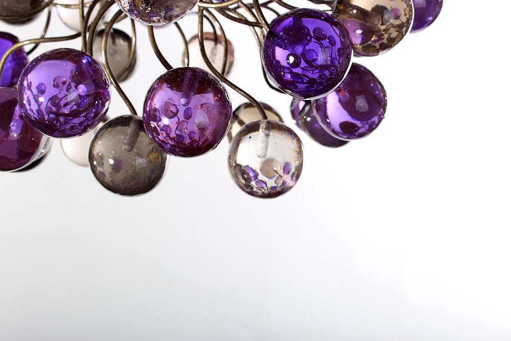 Pendant Light, island lighting fixtures with bubbles at Purple and Gray color.