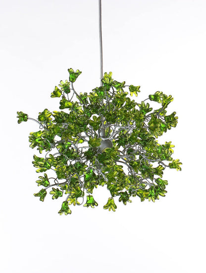 Green Pendant Light, Hanging pendant lighting with Green jumping flowers