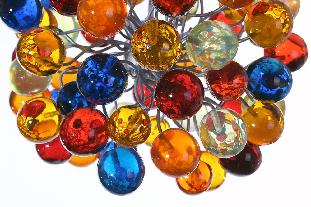 kitchen pendant lighting with Rainbow color bubbles