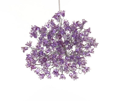 Hanging Pendant light with Violet jumping flowers for hall, bedroom,a unique pendant light