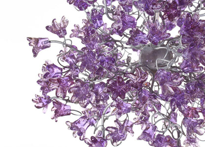 Hanging Pendant light with Violet jumping flowers for hall, bedroom,a unique pendant light