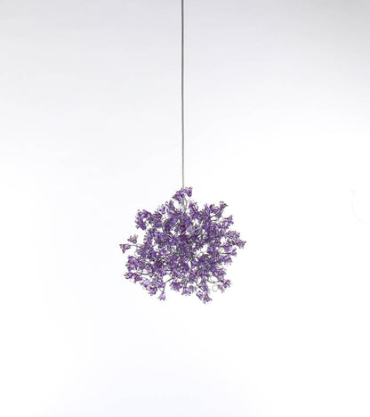 Hanging Pendant light with Violet jumping flowers for hall, bedroom,a unique pendant light